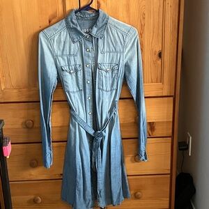 GAP Denim Blue Long Sleeve Dress.